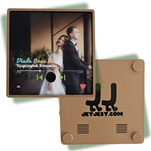 evlilik temalı kişiye özel müzikli magnet