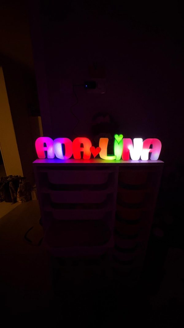 ARGB LED’li Dekoratif İsim Kutusu